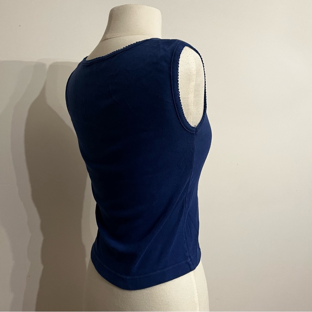 Blue Square Neck Tank Top - Picture 4 of 5